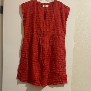 Cut Loose Vibrant Red Textured Dress